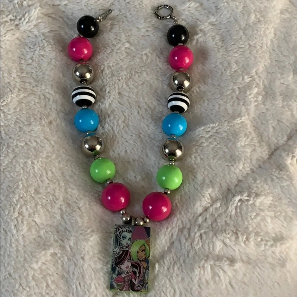 Monster High custom Chunky Bead Necklace EUC